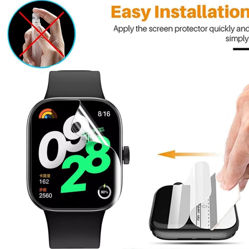 1-5 uds película de hidrogel para Xiaomi Redmi Watch 4 HD Protector de pantalla transparente de TPU para Redmi Watch 3 Lite/reloj inteligente activo no de vidrio