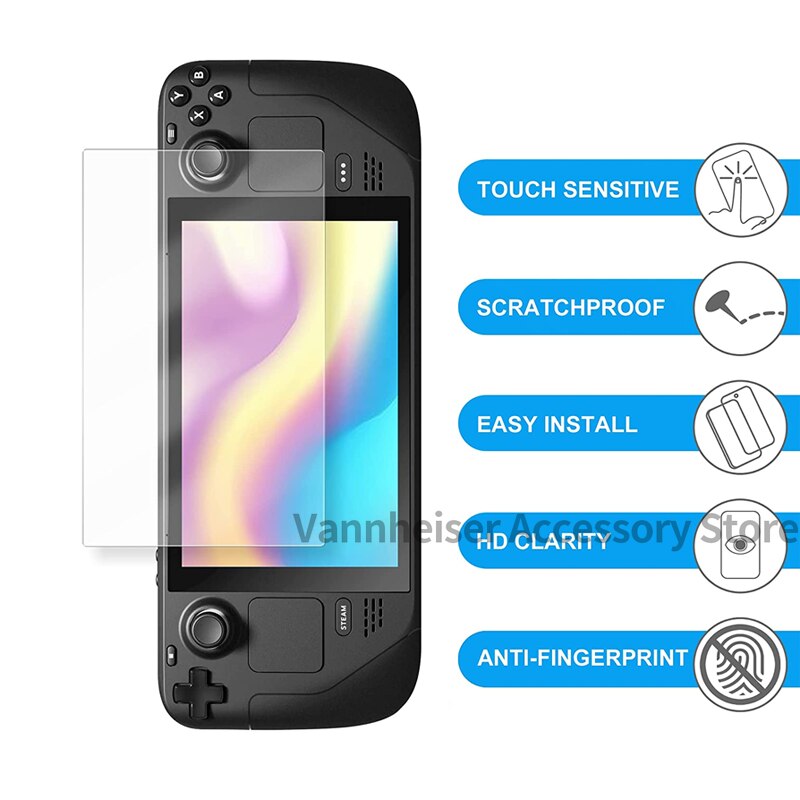 Screen Protector Tempered Glass for Valve Steam Deck Screen Protector Gehard Glas Voor Klep Stoom Deck Game Console 7 Inch Screen Protector Film Voor Stoom Dek Glas Accessoires Steam Deck Glass