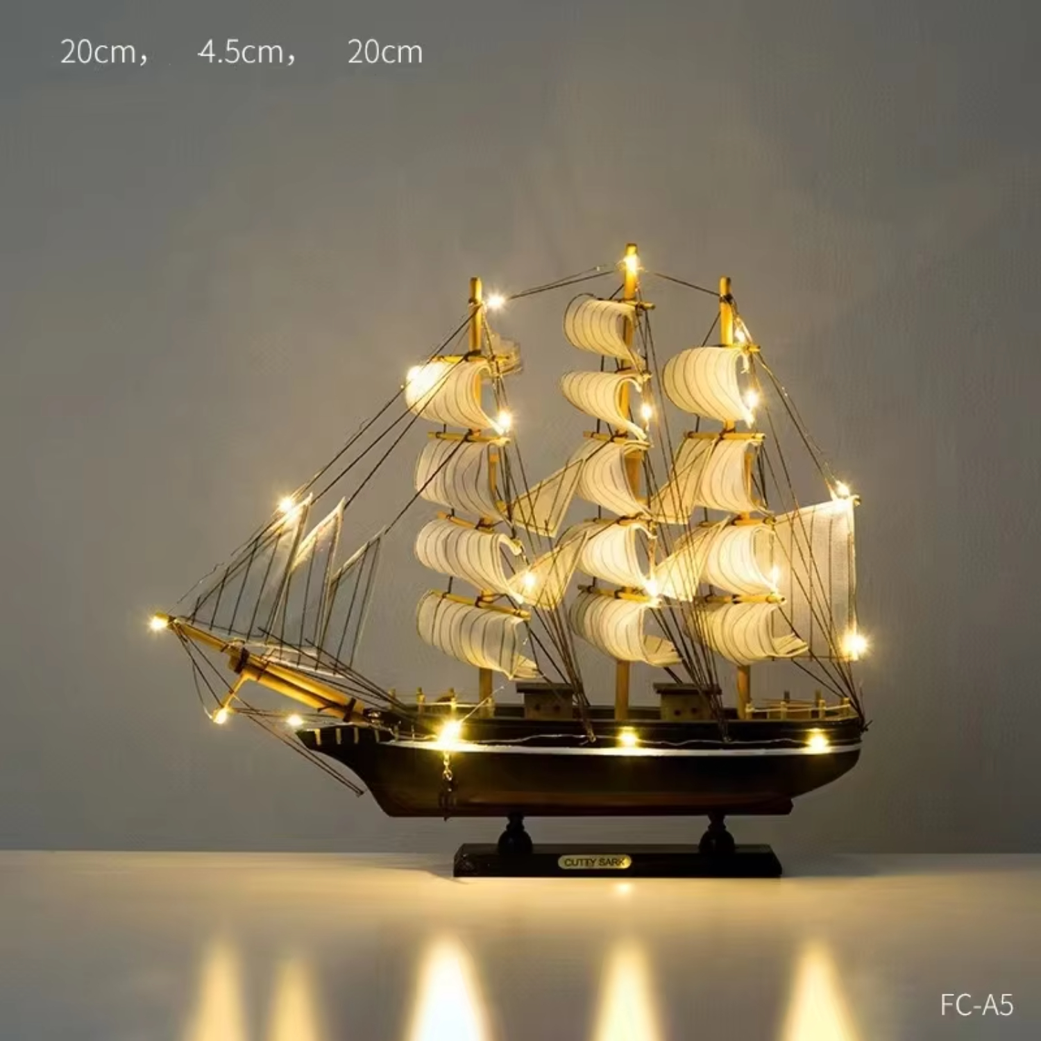 Modelo de velero de madera nórdico, decoraciones creativas, decoración de escritorio
