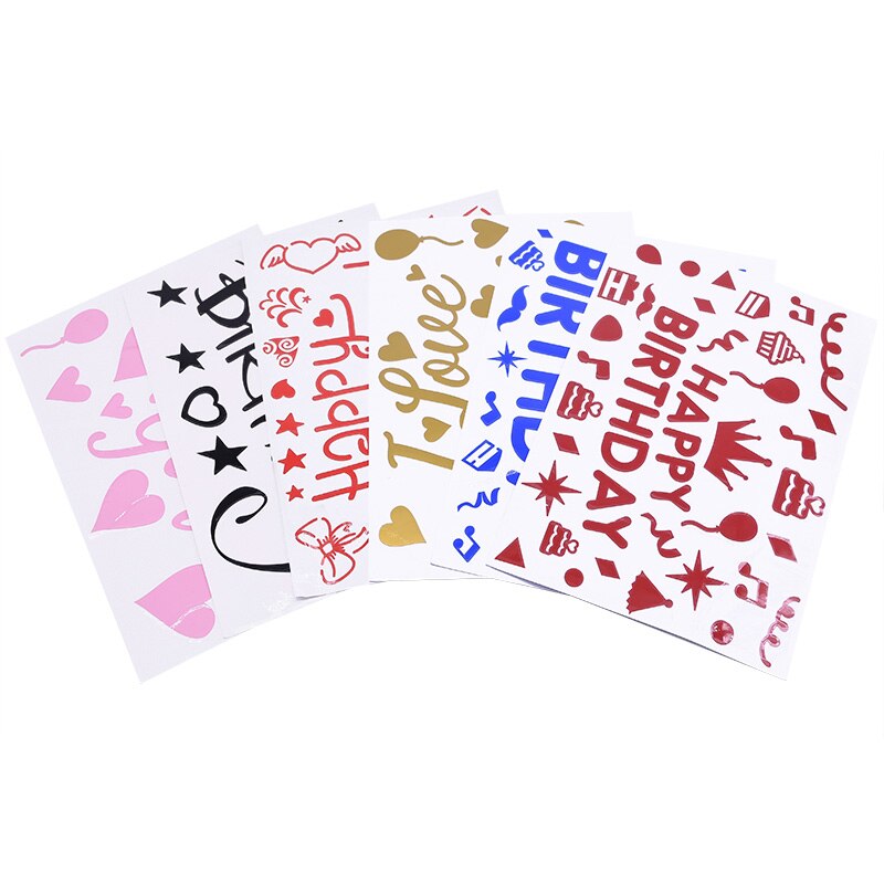 1sheet Happy Birthday Stickers Scrapbooking Birthday Balloon Stickers Kids Adult Birthday Party Decorations Accessories
