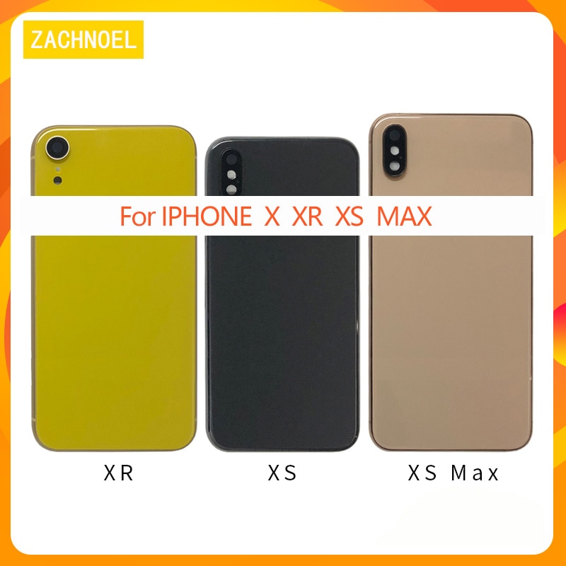 per iphone X XS XR con il Cavo Della Flessione Posteriore alloggi Assemblea Completa Copertura di Batteria del Portello Posteriore Struttura Centrale del Telaio per iphone XS Max