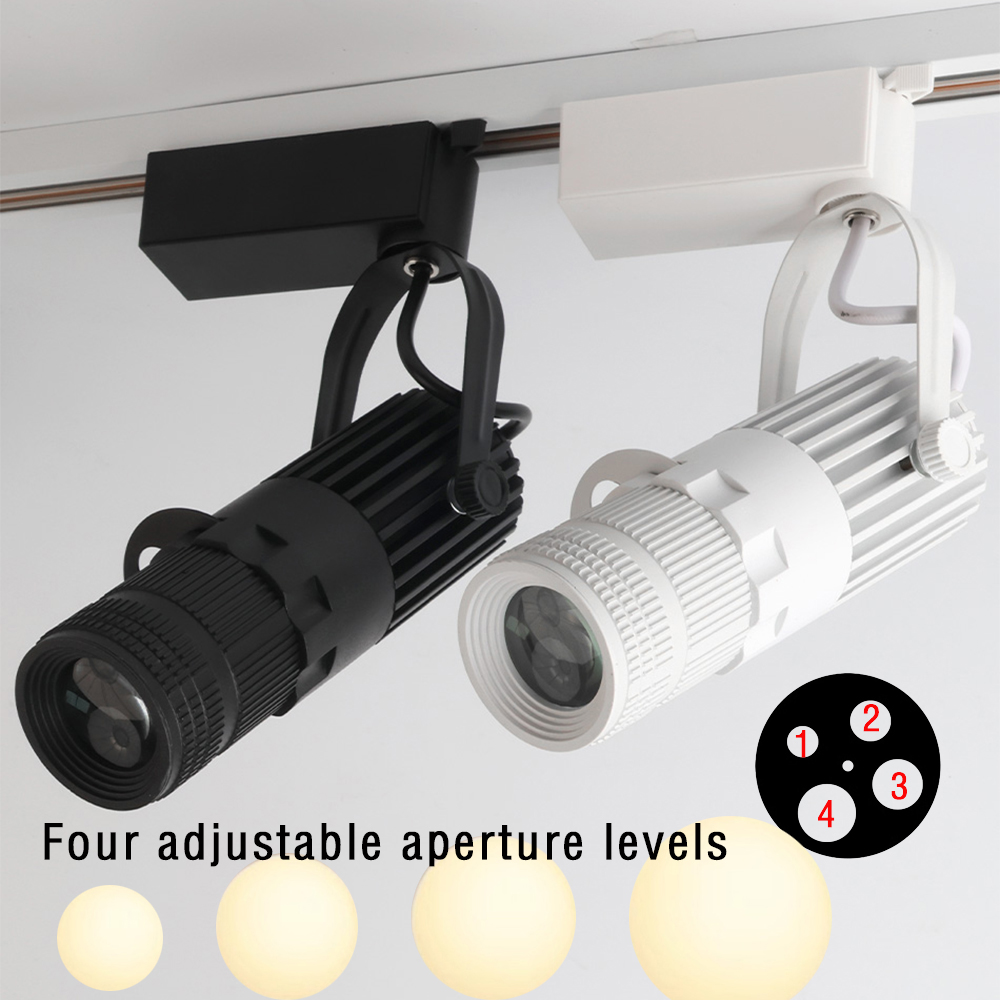 Focos LED con Zoom para escenario, proyector con logotipo de enfoque, luces de techo industriales para empresa, restaurante, tienda y boda