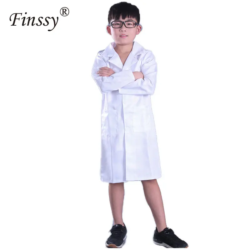 White Doctor Nurse Scientist Laboratory Long Sleeve Thin Coat Very Beautiful Costume For Boys Halloween Cosplay Costumes