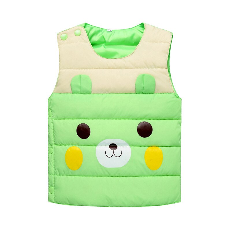 Vintertøj til børn bærer børn & #39 ;s dunvest til mænd & #39 ;s og kvinder & #39 ; baby dunvest baby vest til småbørn pige vest: Grøn / 12m