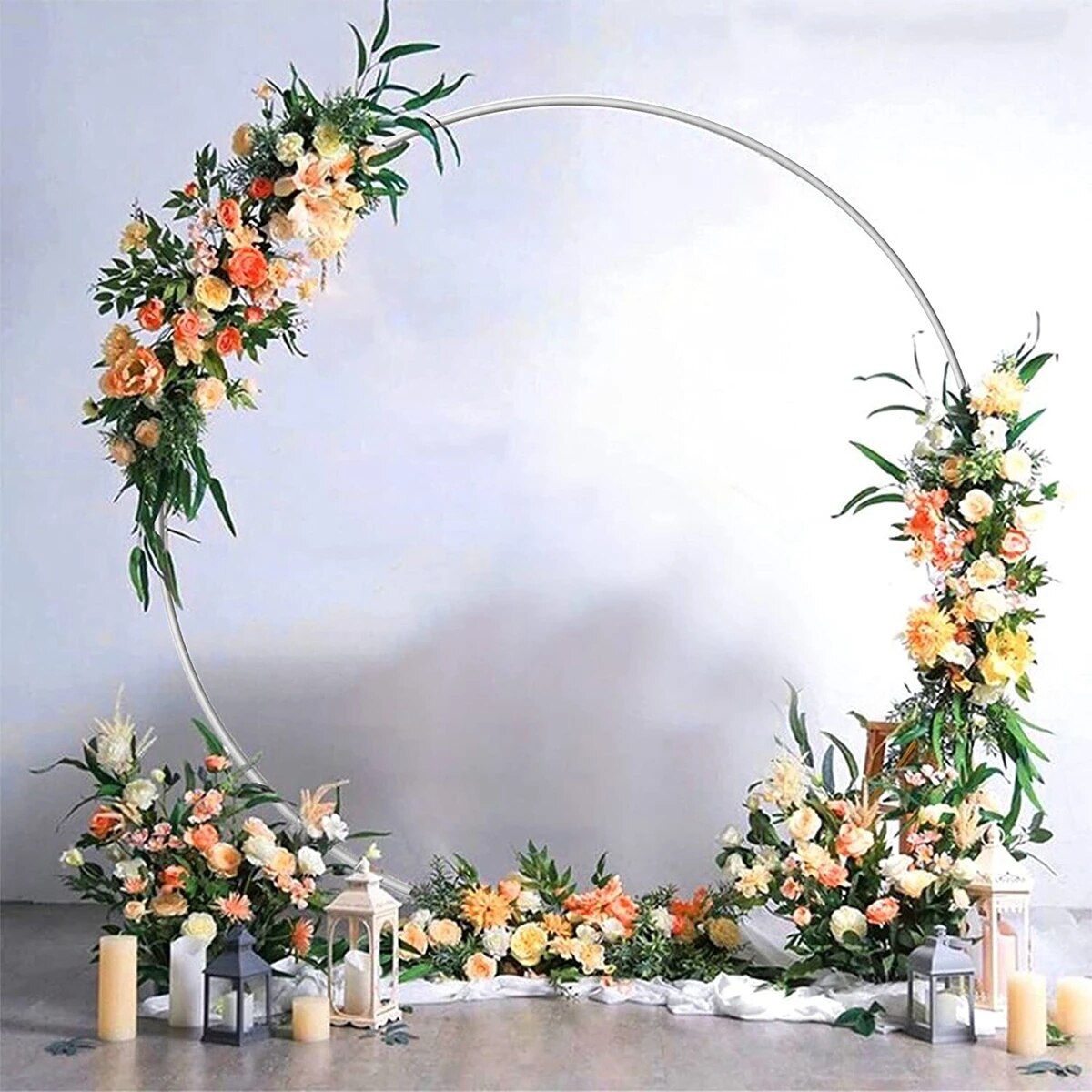 Arche à ballons ronde, support en arc circulaire pour mariage, décoration de fête d&#39;anniversaire, fournitures de réception pour bébé, toile de fond