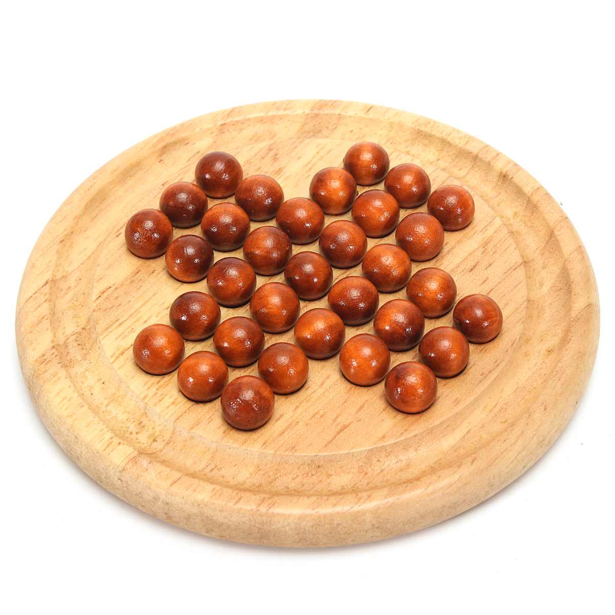 Klassieke Educatief Speelgoed Europese Hout Puzzels Bordspel Enkele Schaken Solitaire Diamond Bewegen Onafhankelijke Cognitieve Vermogen Speelgoed