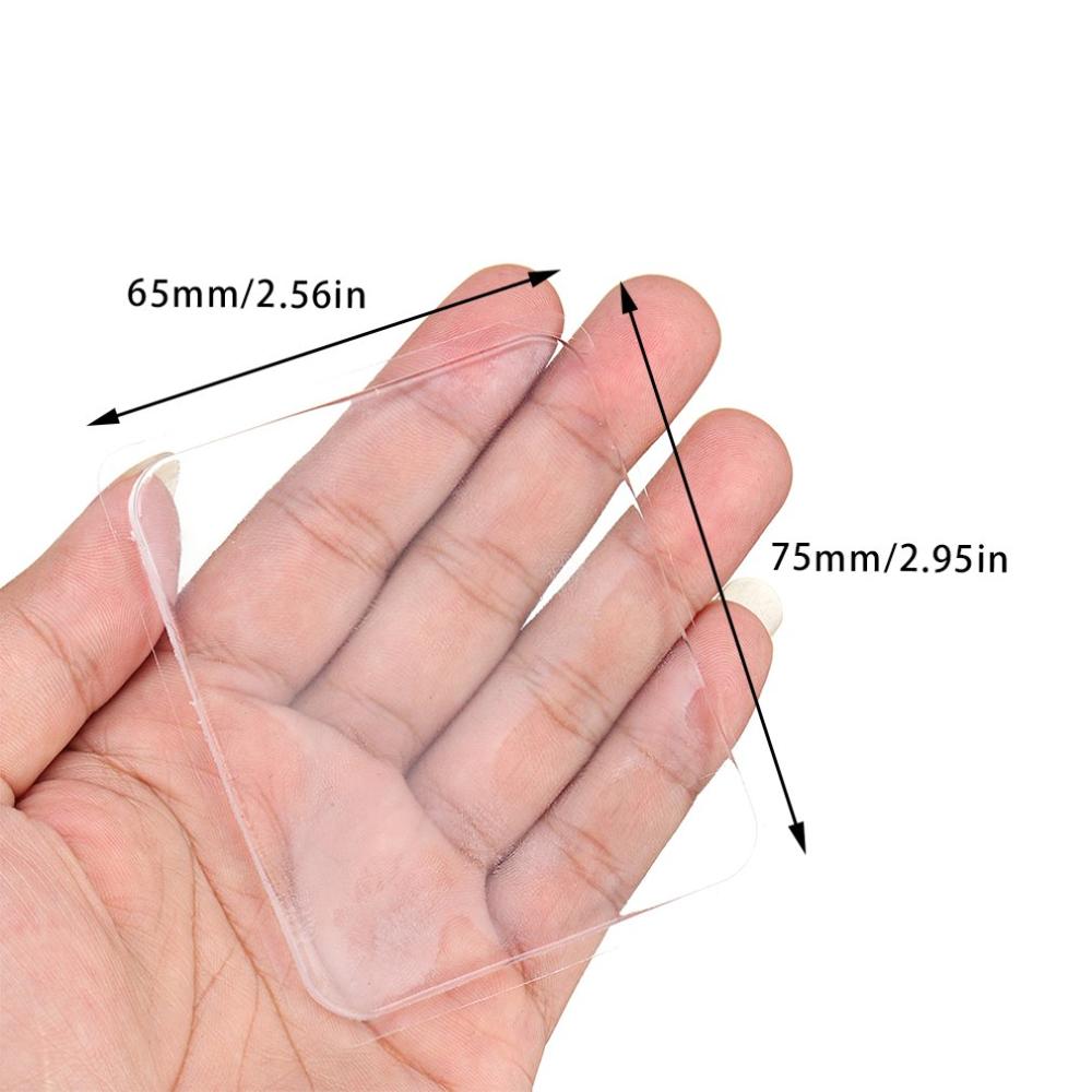 Bil gel pude gennemsigtig lille firkantet nano hånd klistermærker parfume sæde bil dekoration fast pu måtte 65*75mm