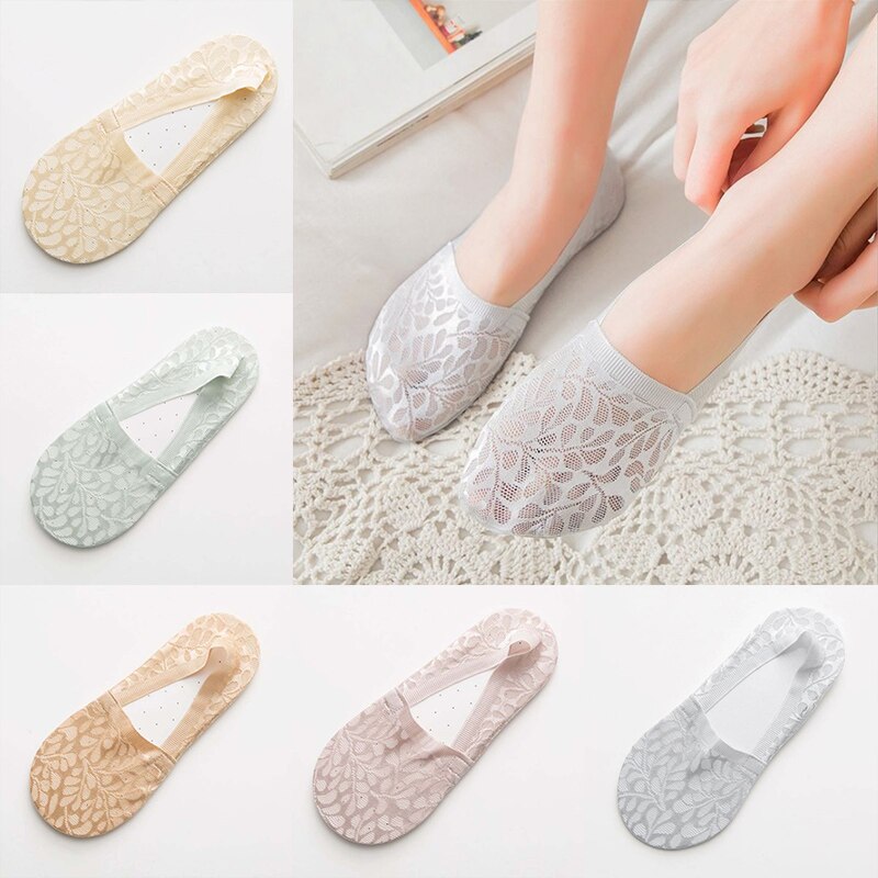 1 Pair Invisible Summer Women Girls Ankle Socks Short Sock Lace Flower Cotton Women Socks