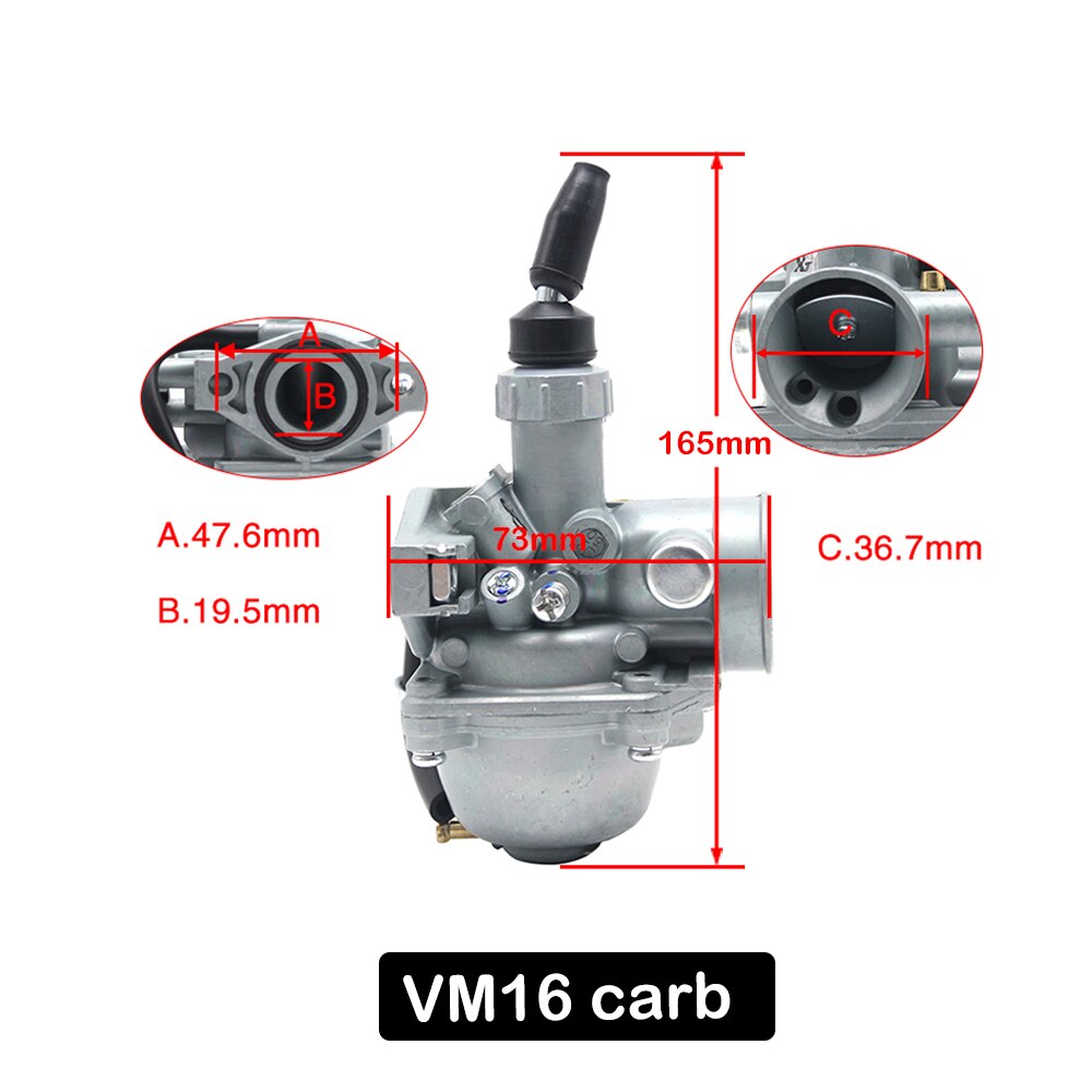 Alconstar - vm16 19mm vm22 26mm vm24 28mm vm26 30mm vm28 32mm mikuni vm serie karburator carb til 110cc 125cc 200cc 250cc quad