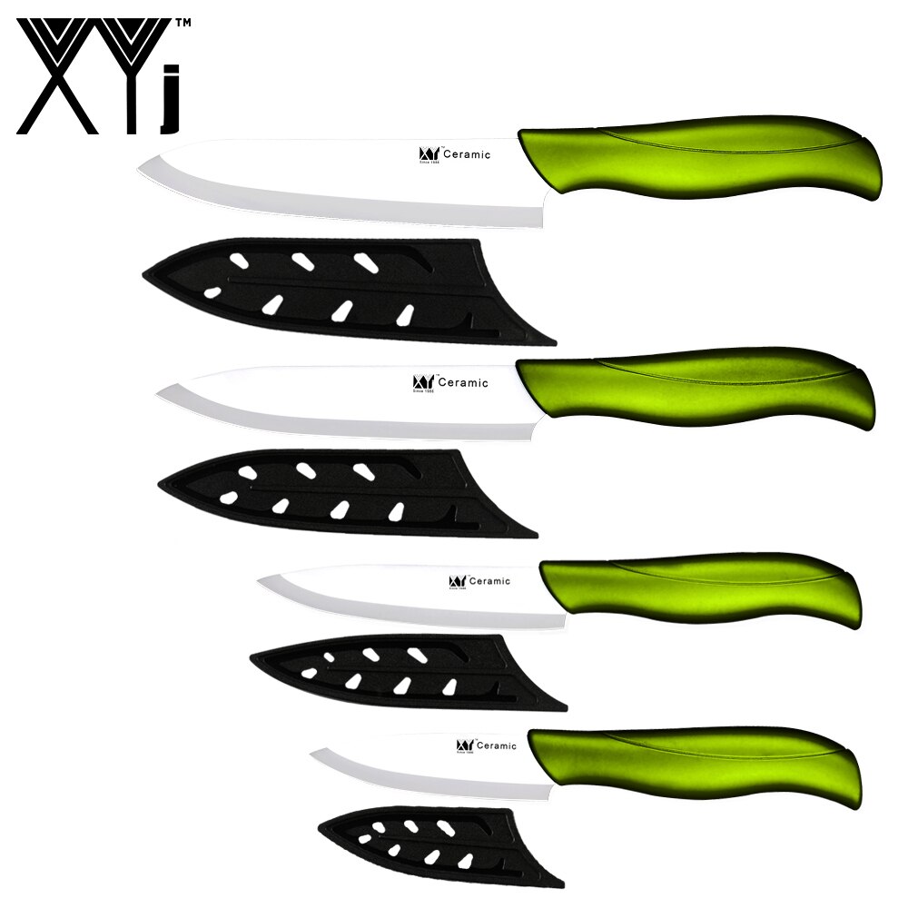XYj 5 stücke Keramik Messer Set 6 ''Edelstahl Messer Stehen 3'' Schäl 4 ''Utility 5'' schneiden 6 ''Kochmesser Obst Werkzeuge