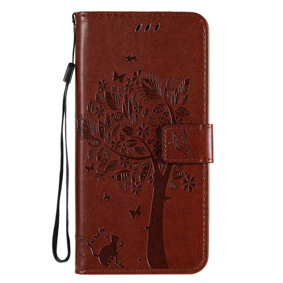 Redmi 9 hoesje siliconen tpu leren portemonnee flip case voor xiaomi redmi 9 hoesje telefoonhoesje voor xiaomi redmi 9 hoesje funda: Bruin
