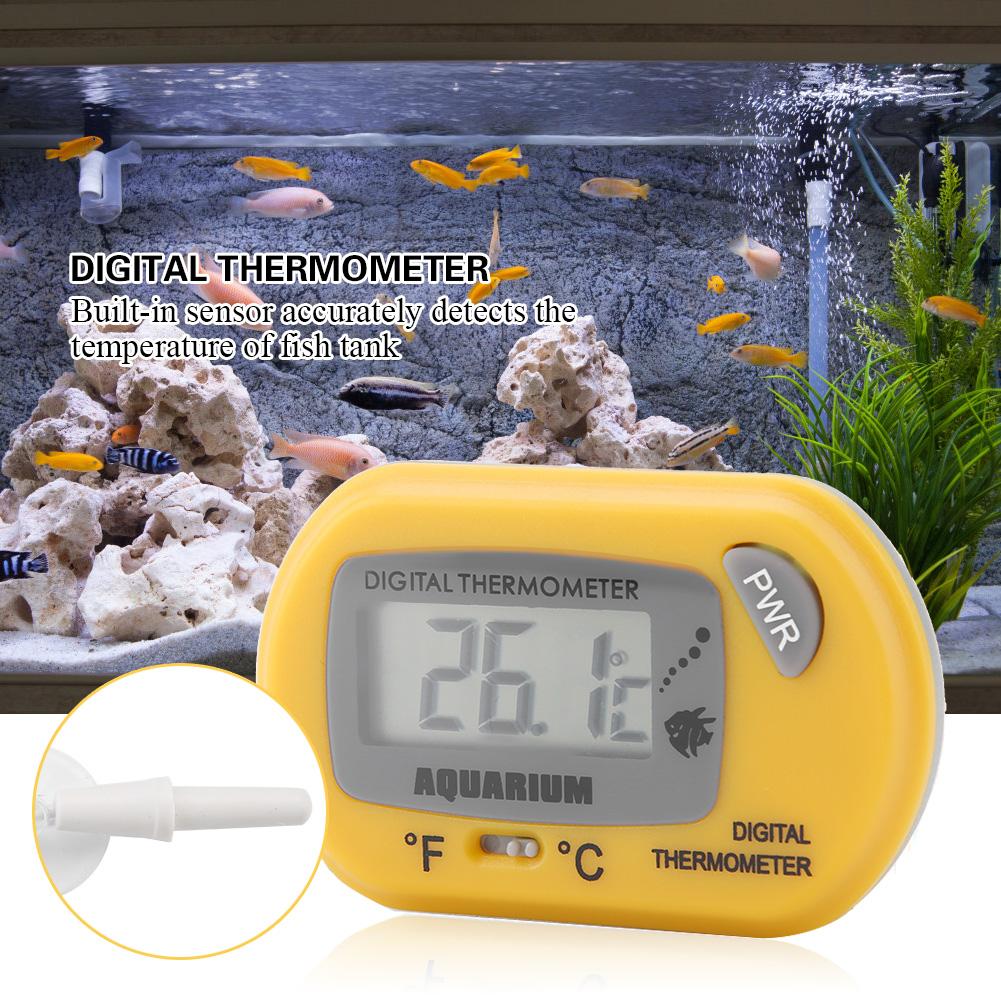 2 Kleuren Kleine Formaat Digitale Vis Aquarium Thermometer Temperatuur Meten Meter Machine Huisdier Producten