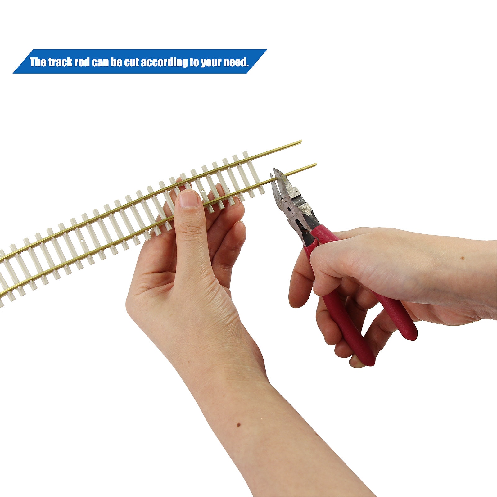 Rail Flexible HO échelle 1:87 46cm, 5 pièces/10 pièces, avec accessoires de jonction de Rail, modèle de chemin de fer HP27HO