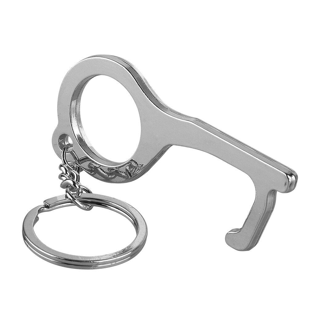 No-Touch EDC Door Opener Portable Press Elevator Safe Key Zinc Alloy Keychain Key Unbuckle With Universal Keychain Portable Hook: A2