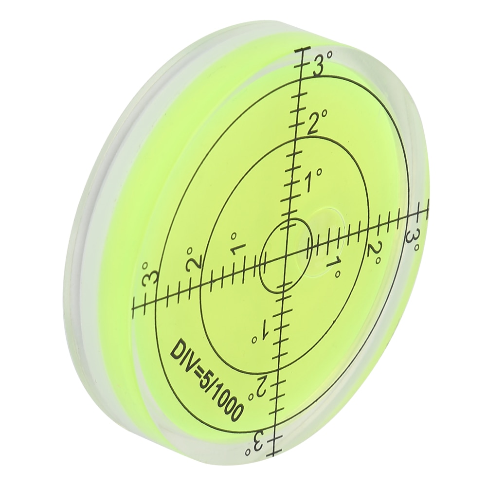 Electronic Protractor 60mm Diameter Measuring Tool Round Level Bubble With Scale For Camera Platform Balance Linear Scale
