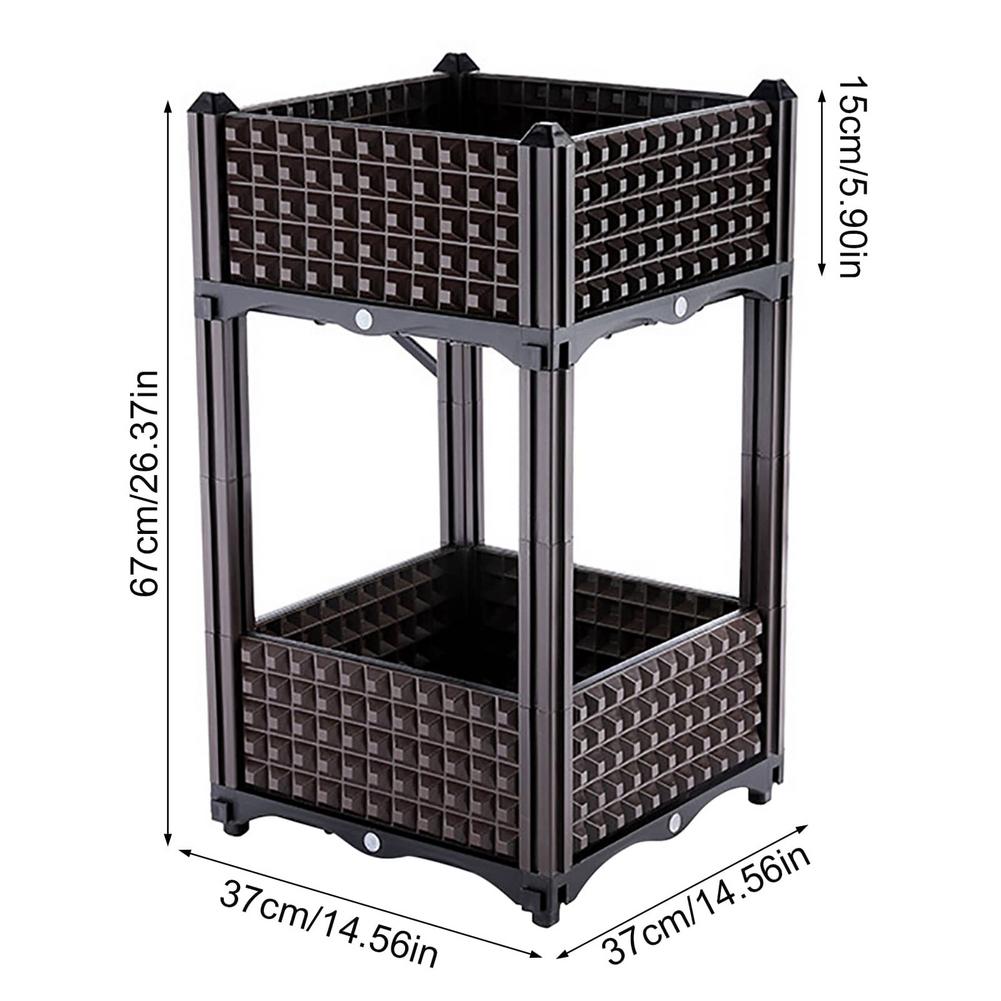 Raised Planter Grow Box Rectangular Flowerpot Elevated Garden Bed Garden Pots &amp; Planters Elevated Garden Bed Garden Decoration