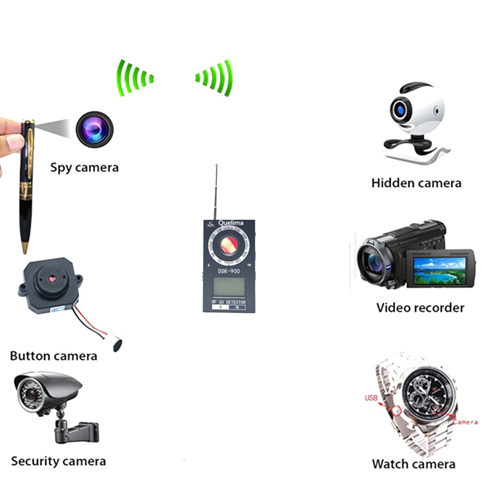 Para Quelima Multi-Função DSK-900 Mini Detector Completa Banda Detector Detector Localizador de Mini Detector