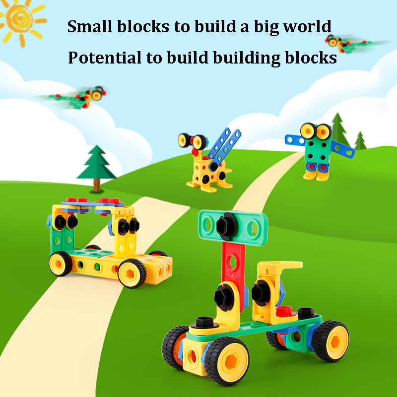 Criativo diy porca combinação desmontagem toolbox bebê hands-on parafuso montagem multi-função ferramenta de reparo menino brinquedos educativos