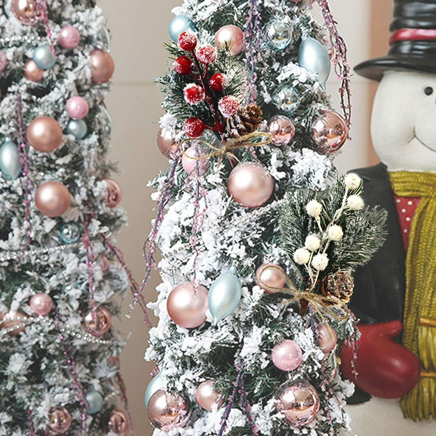 Kerstbessen Kunstmatige Dennenappel Kerstversiering Simulatie Nep Bloem Dennenboom Tak Diy Home Party Bruiloft Decor