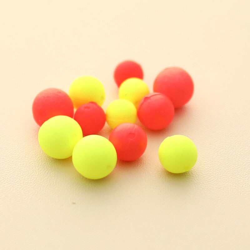 50pcs Floating Bobbers Fishing Fluorescent Drift Ball Fishing Float Foam Balls Fishing Accessories EVA Foam