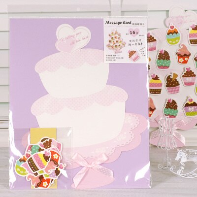 3D mini greeting cards background wall diy 16 kids birthday message cards: MINI 1510 II 07