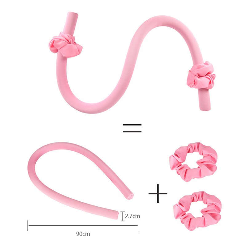 Ruban pour boucler les cheveux sans chaleur, rouleau pour cheveux, ruban pour boucler les cheveux