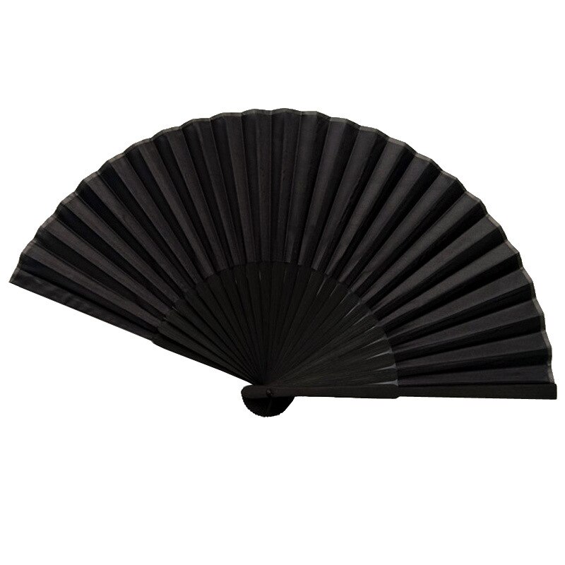 Chinese Stijl Zwarte Hand Vouw Fan Vintage Vouwen Fans Handgemaakte Ambachten Wanddecoratie Relax Kit Dance Wedding Party Favor