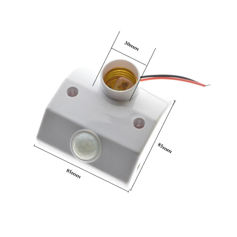 Automatic Human Body Infrared IR Sensor LED Bulb Light E27 Base PIR Motion Detector Wall Lamp Holder Socket AC 110V 220V