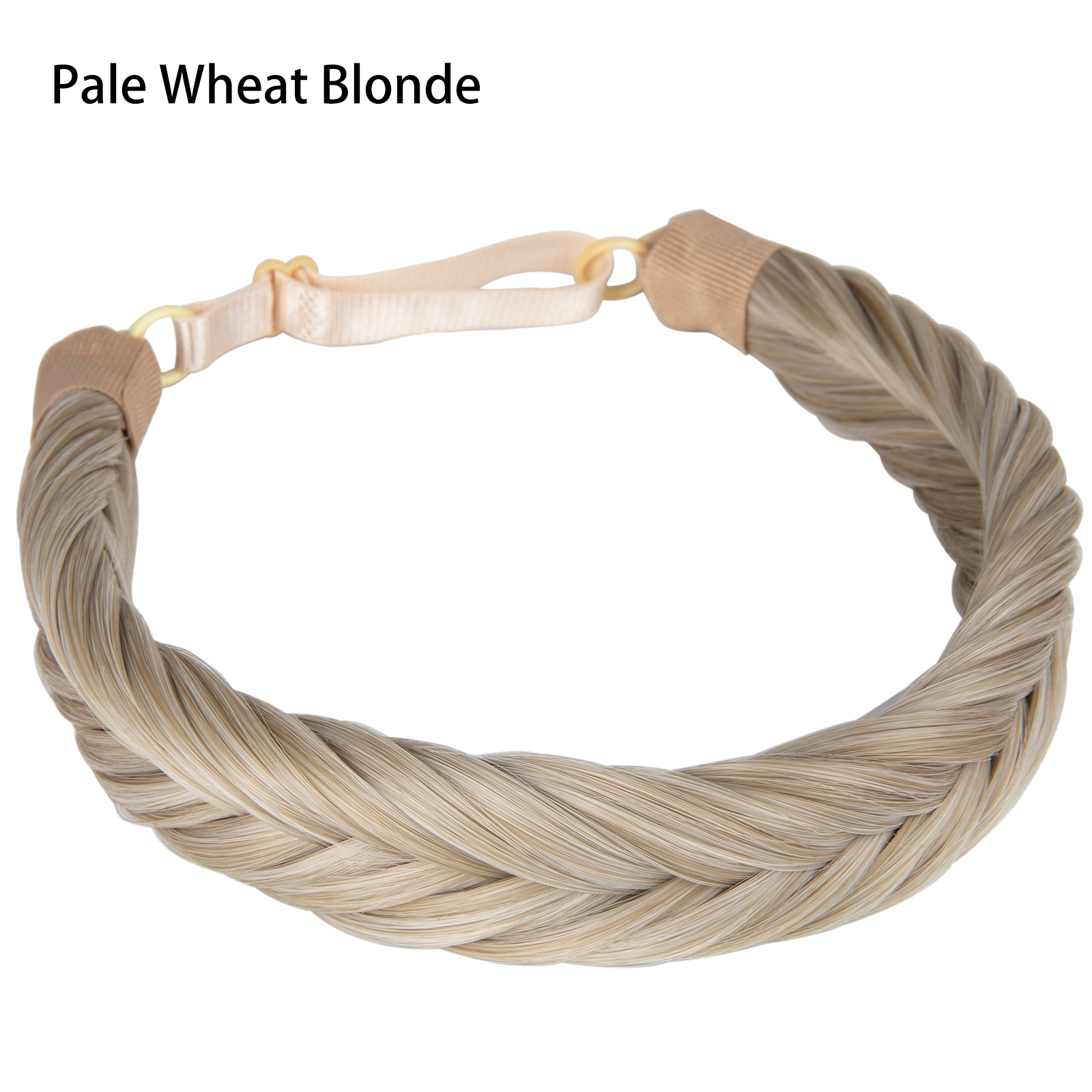 SARLA-Diadema sintética con trenzas de cola de pez para mujer, pelo con cinturón ajustable, diadema trenzada, estilo bohemio, postizos de peinado