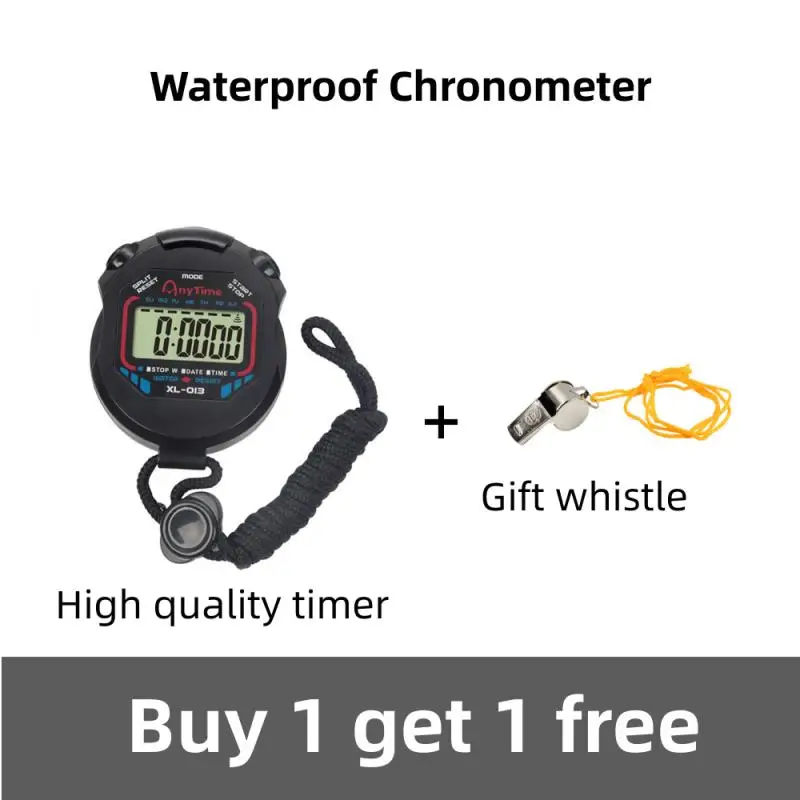 Waterproof Chronometer Handheld Pocket Stopwatch Digital Sport Stopwatch LCD Timer Stop Watch Timer: green