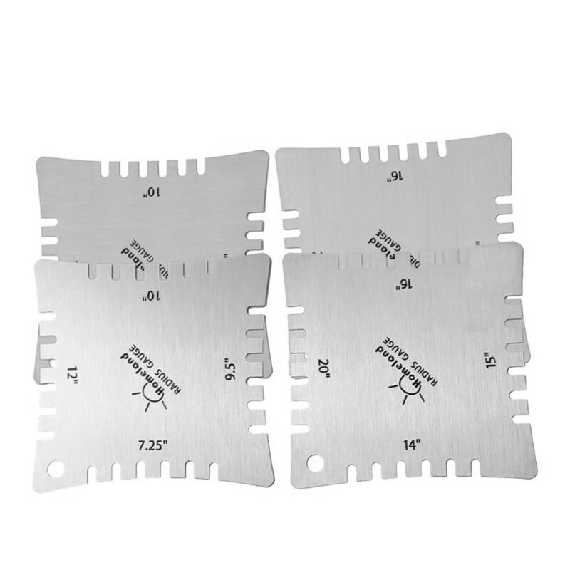 Medidores de radio con muescas para guitarra, diapasón, herramientas de medición para Luthier, 4 Uds.