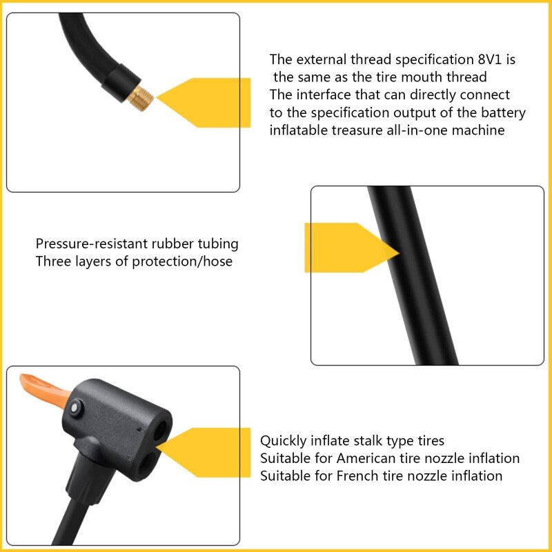 Auto Tire Air Inflator Hose Inflatable Pump Extens... – Grandado