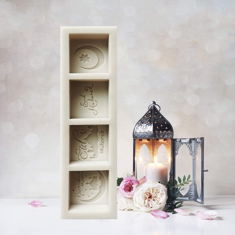 Eid Mubarak – moule en Silicone, mots, Fondant, Mousse, gâteau, chocolat, décoration, artisanat du sucre, bricolage, outils de cuisson, décoration