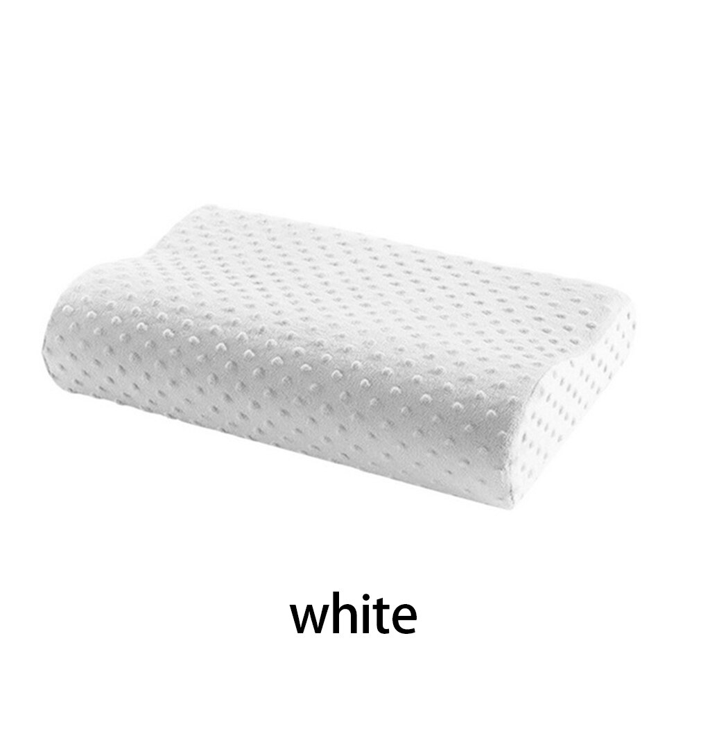 50*30cm memory foam kudde ortopediska kuddar livmoderhalscancer kudde fiber långsam återhämtning mjuka kuddar massageapparat livmoderhalssjukvård: Vit