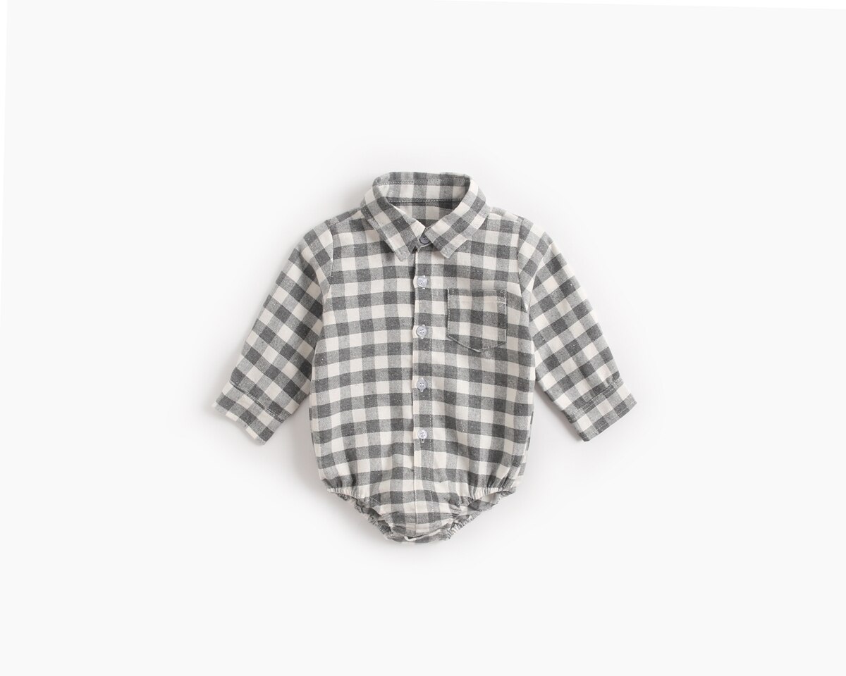 Norme focalisante décontracté 3 couleurs | Body pour tout-petit garçon et fille, manches longues, Plaid, col rabattu, vêtements d'automne: C / 3T
