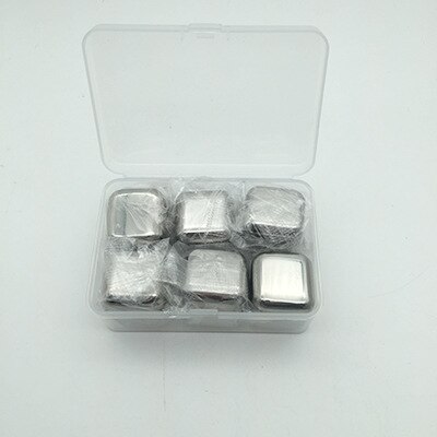 Kamienie Whisky kostki lodu ze stali nierdzewnej 4/6/8 szt. wielokrotnego użytku kamienie chłodzące robić whisky wino robić chłodzenia piwa szampana Wort bar: 6 Pecs