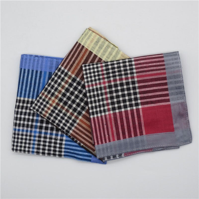 Lommetørklæder kvinder retro plaid blødt bomuld enkel dame tørre sved firkantet håndklæde trendy fritid dame lommetørklæde