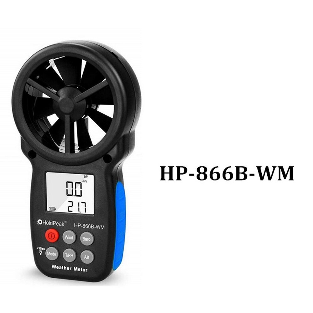 Anemometer Draagbare Anemometro Thermometer Wind Gauge Meter Windmeter 30 M/s Lcd Digitale Hand-Held Anemometer: Style 1