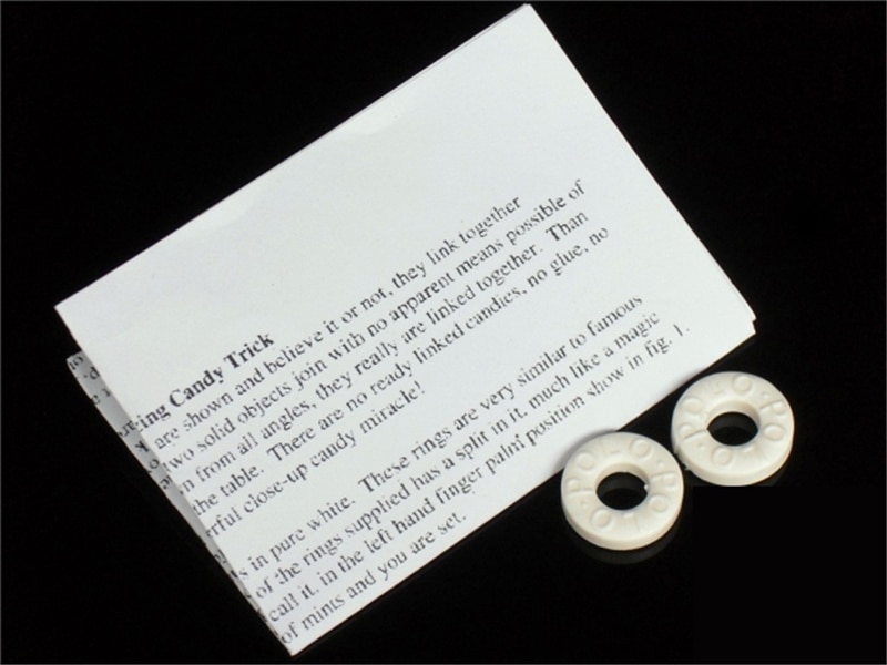 1 set Linking Zecche Trucchi Magici Linking Anello Caramelle Magia Mago Close Up di Strada Trucco Puntelli Illusion Divertimento Classico Giocattolo