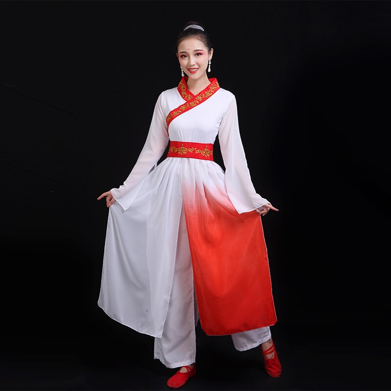 hanfu dress chinese folk dance traditional chinese dance costumes stage costumes ancient chinese costume: M
