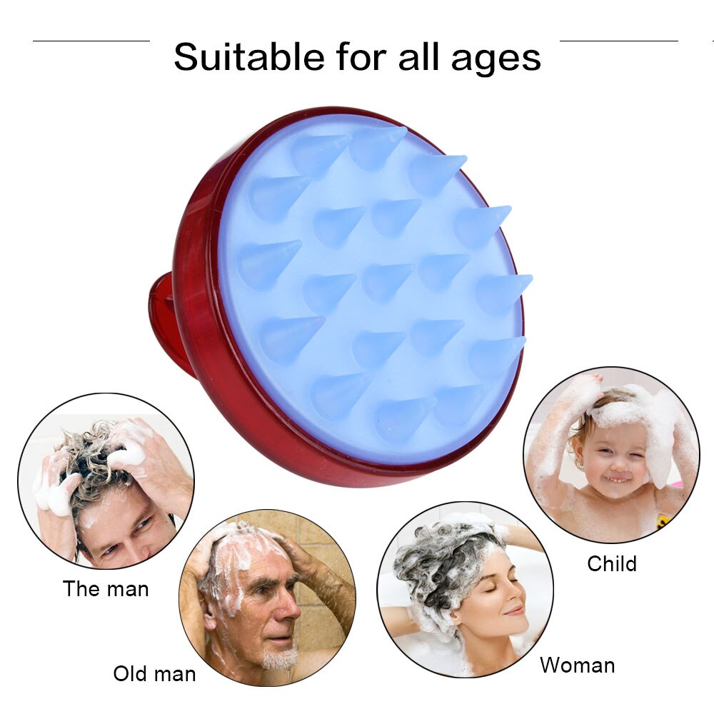 Cepillo de silicona para el cabello Spa, 1 Uds., para lavado de cabeza de cardado, peine de diente ancho, masaje del cuero cabelludo, adelgazante