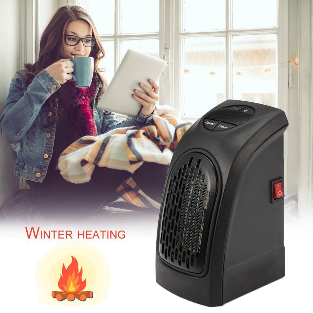 Mini-stikkontakt elektrisk praktisk luftvarmer kraftig varm blæser rum blæserovn radiator varmere til kontorhjem