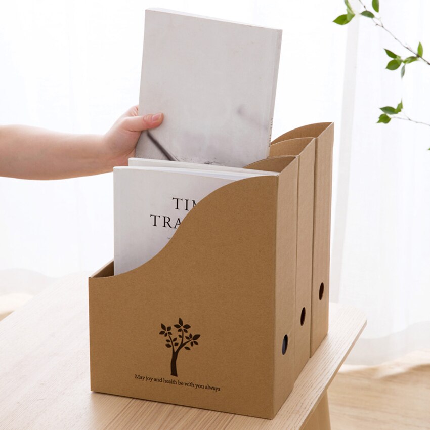 1 Pcs Bestand Papier Houder Desktop File Organizer Voor Boeken, Documenten Opbergdoos Document Kasten Bureau Map Kantoor Suppiles