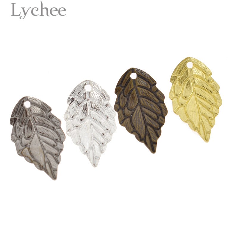 Lychee life 50 stk vintage messing bladskiver guldfarve sølvfarve scrapbooking udsmykning diy album dekoration