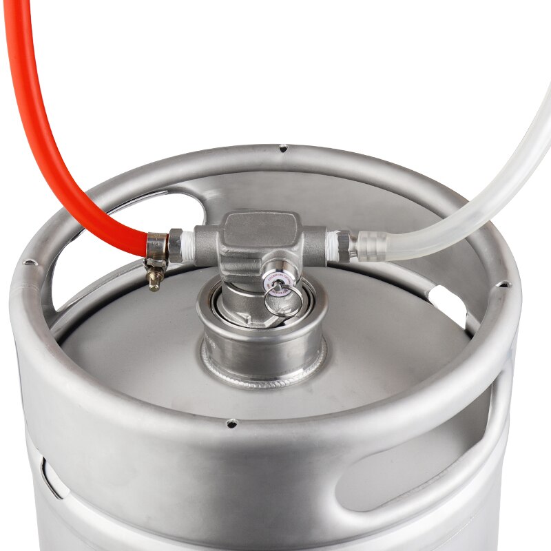 Low Profile "S" System Keg Coupler, European Sankey Keg "S" Type Couplers with Lever Handle Homebrewing Kegerator Dispenser