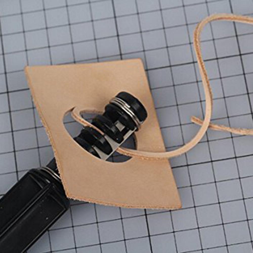 Cortador de tiras de cuero hecho a mano, herramienta para cortar correas de cuero, con 3 cuchillas, 1 unidad
