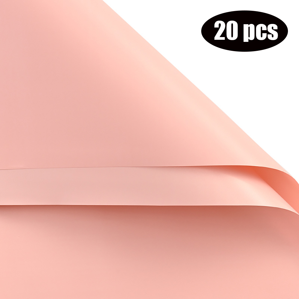 20 piezas de papel para envolver flores, ramo de papel Ouya de Color sólido, paquete Floral de estilo coreano, materiales de floristería DIY: Gris claro