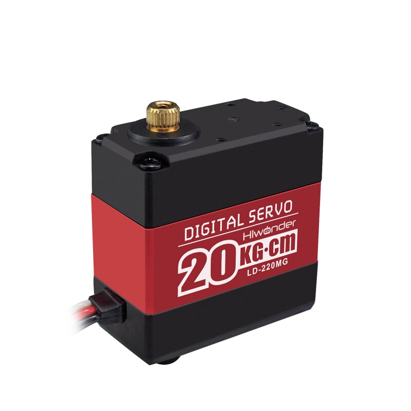 LD-220MG 20KG high torque full metal gear metal shell 2-axis digital servo for DIY robot