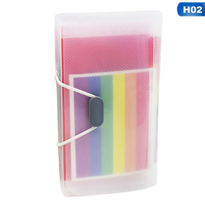 Carpeta de archivos extensible A6 Rainbow, 13 bolsillos, organizador de oficina, portadocumentos, bolsa para billetes, caja de almacenamiento: 2