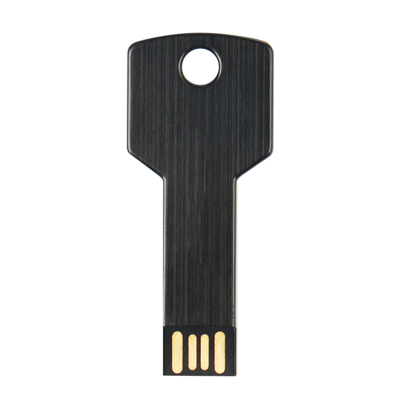 Chiavetta USB a forma di chiave in metallo ad alta capacità Chiavetta da 64 GB con penna nera Dispositivo di archiviazione con capacità reale Silver Stick Disco U ad alta velocità: Black / 128GB